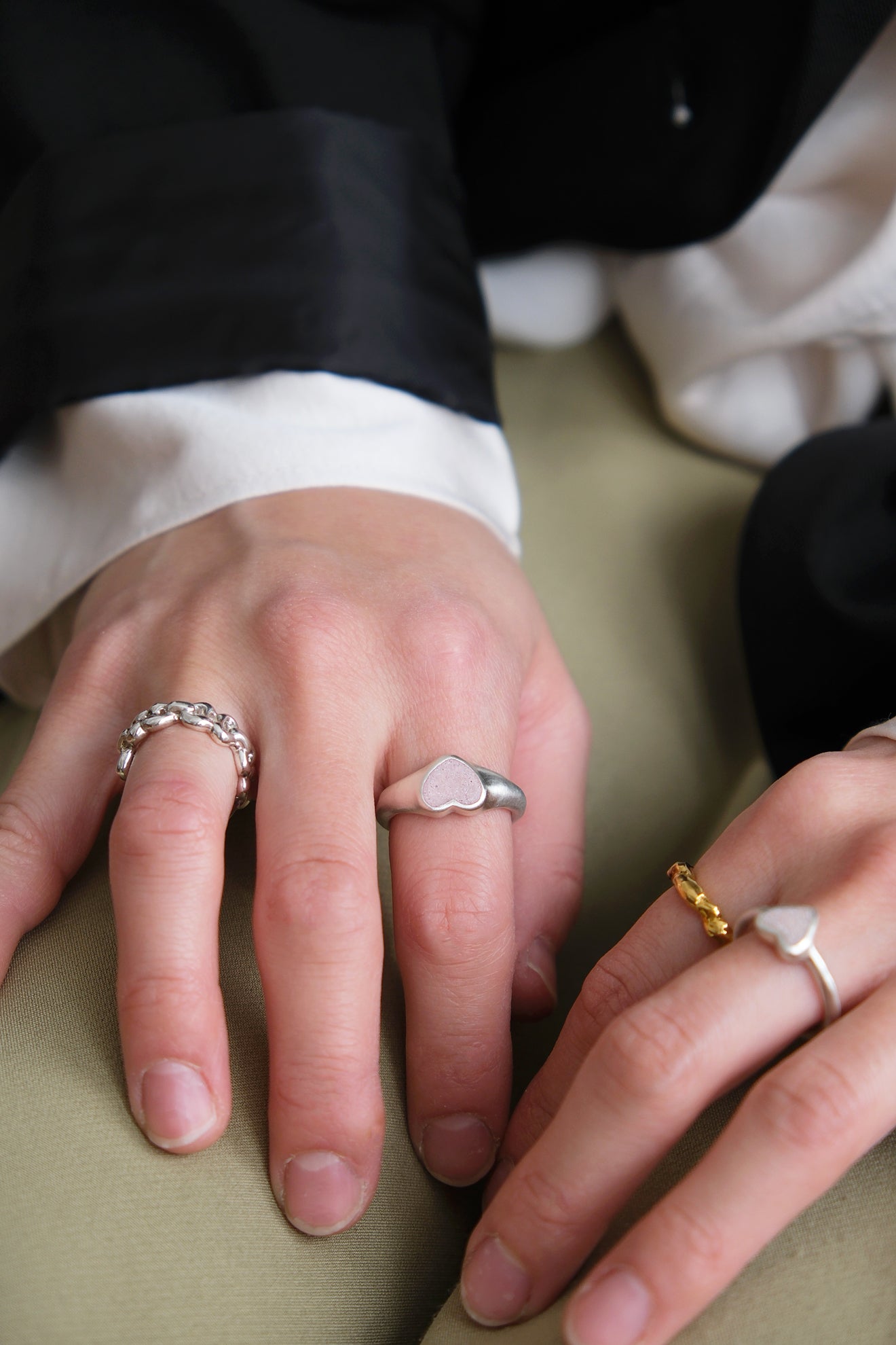 fragrance ring / heart ( Sand Pink)