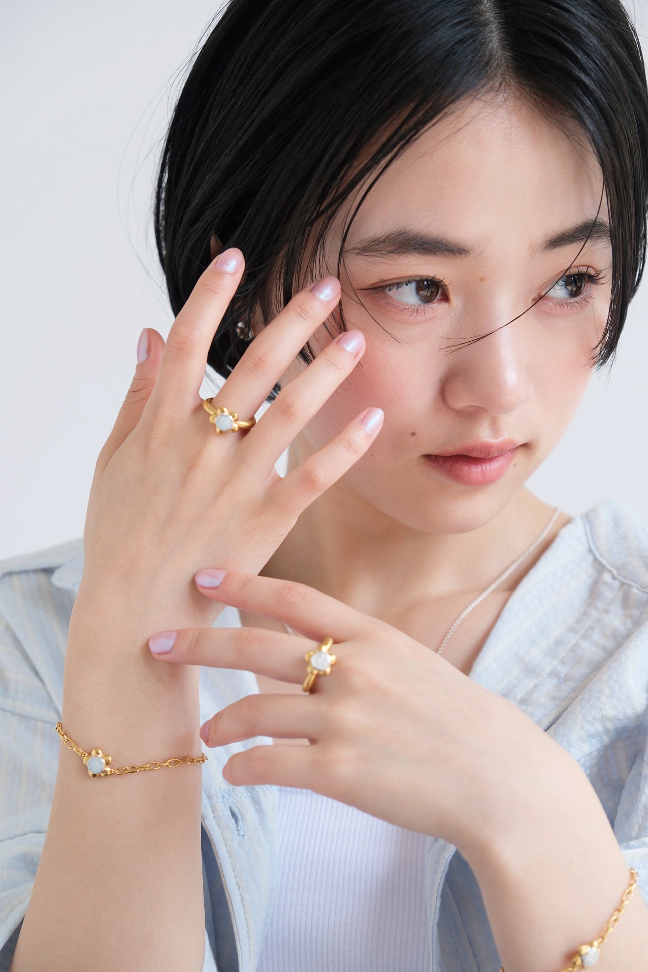 fragrance ring / flower gold