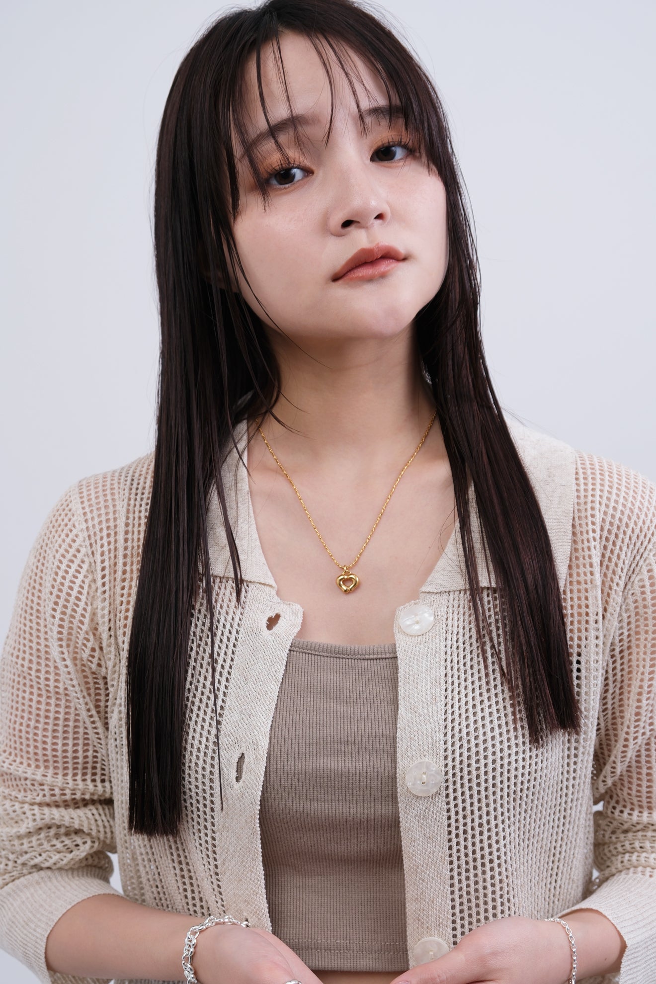 plump heart necklace / gold