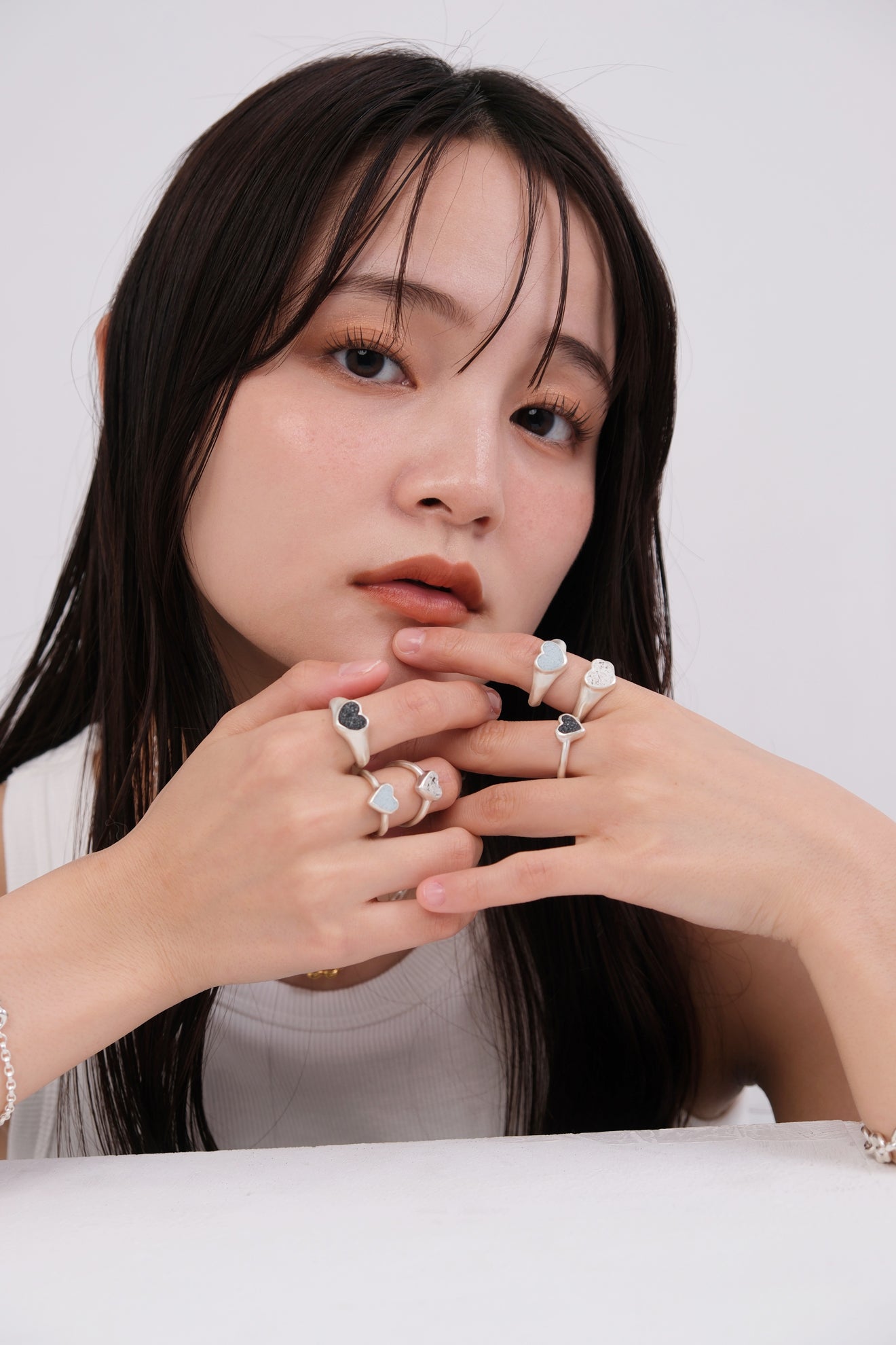 fragrance ring / heart (white)