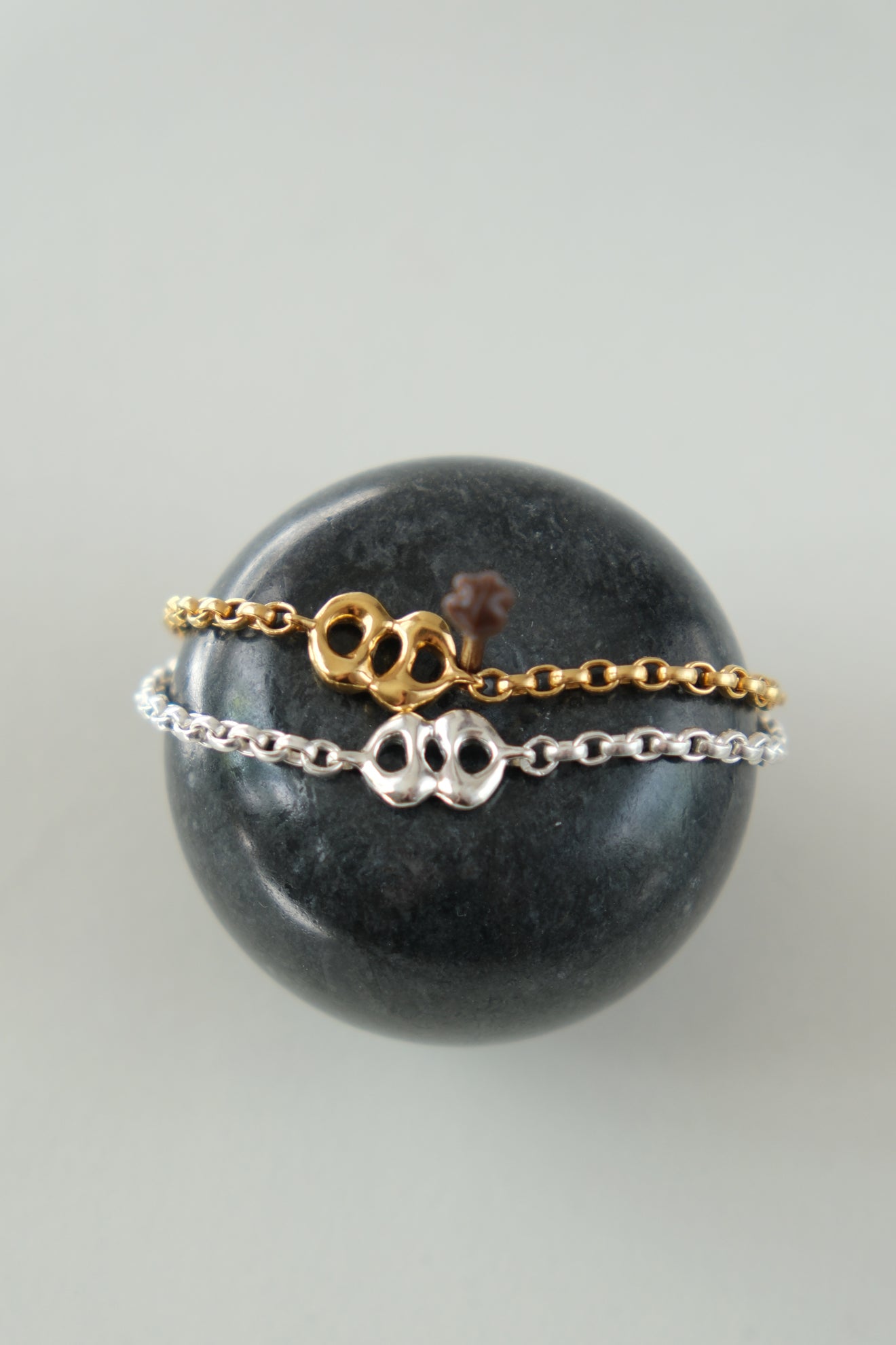 lunar eclipse bracelet / silver
