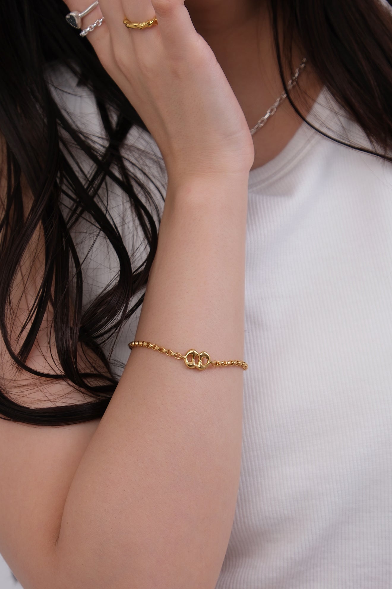 lunar eclipse bracelet / gold