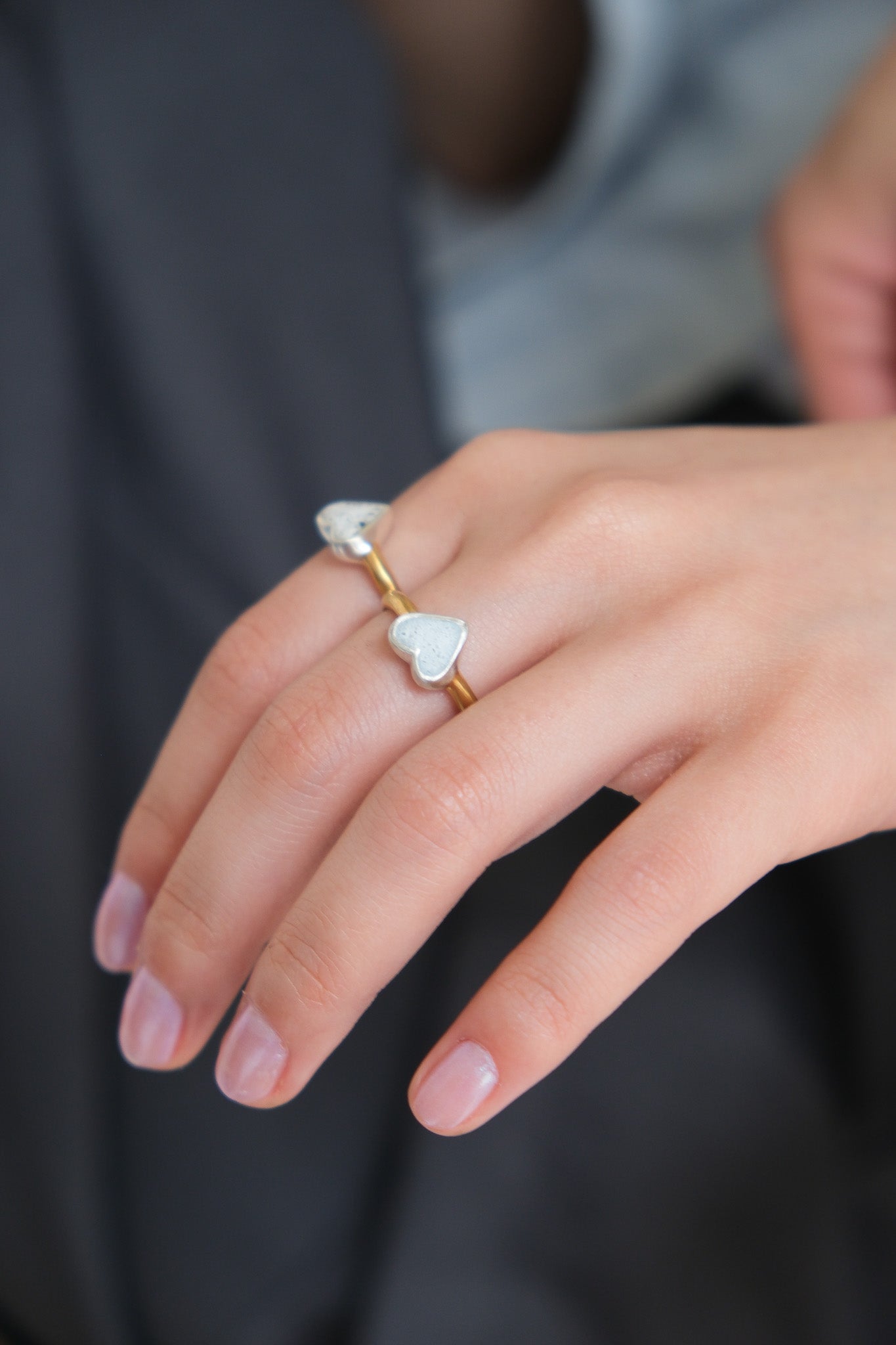 fragrance ring / tiny heart  gold