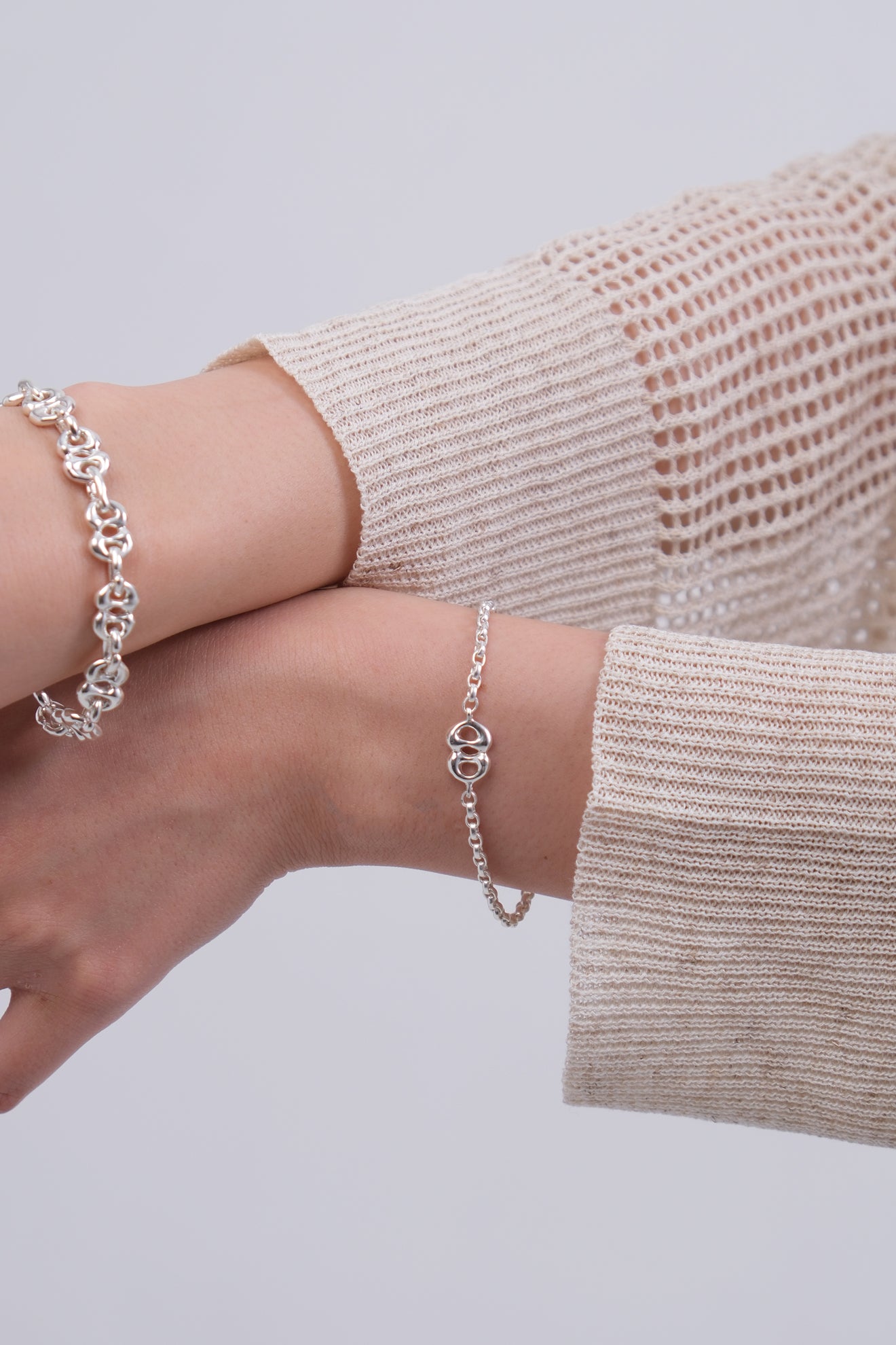 lunar eclipse bracelet / silver