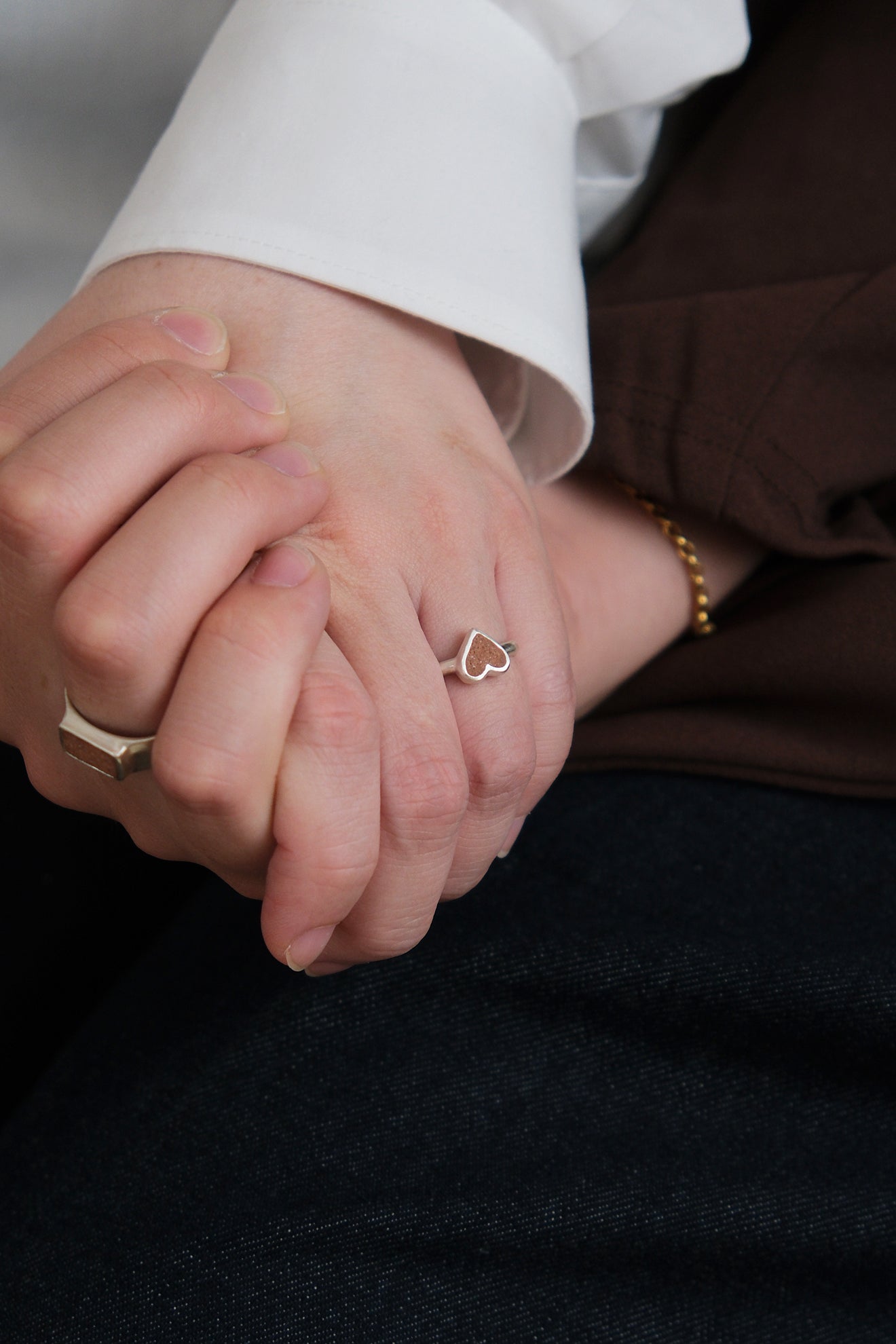 fragrance ring / tiny heart ( terracotta)
