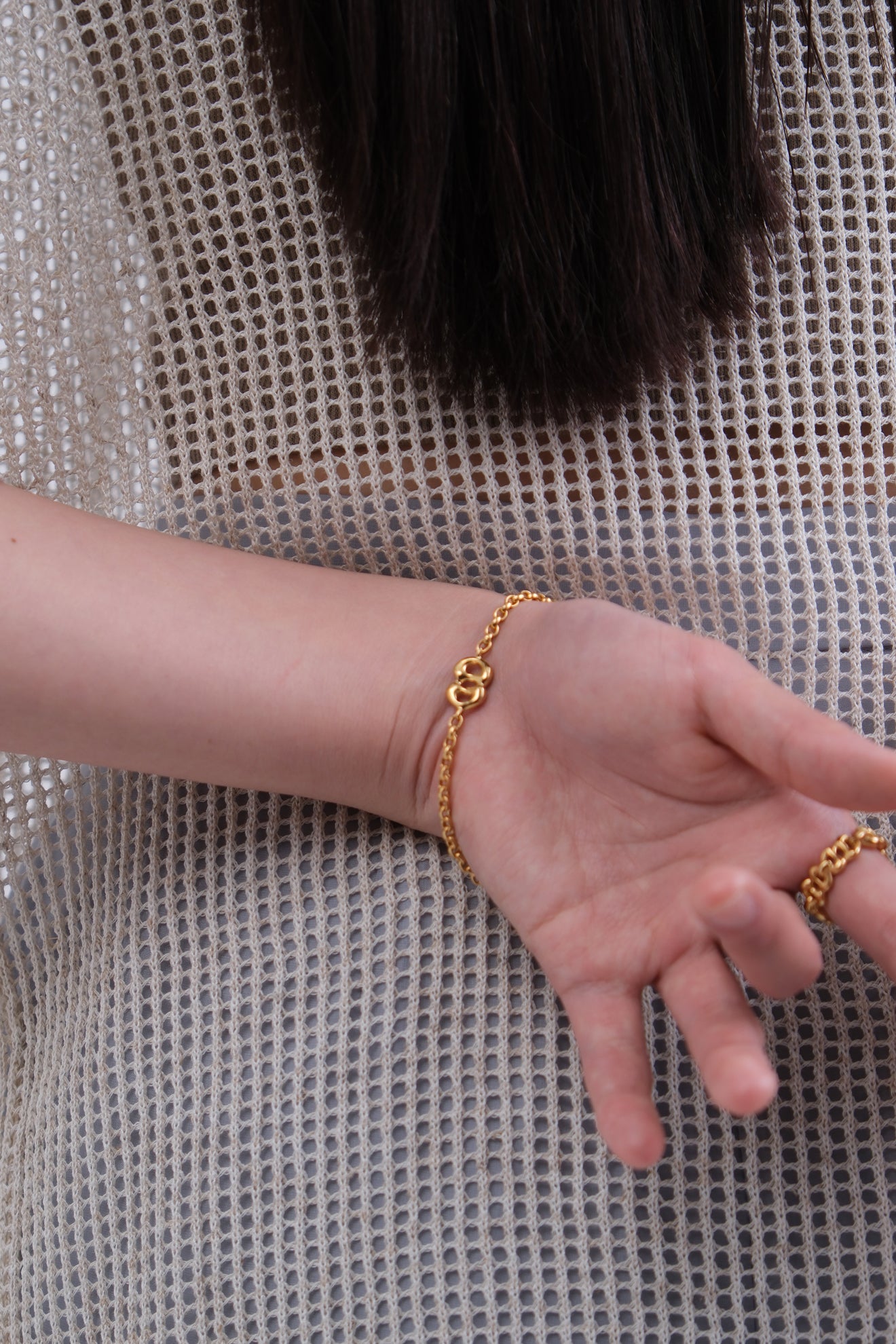 lunar eclipse bracelet / gold