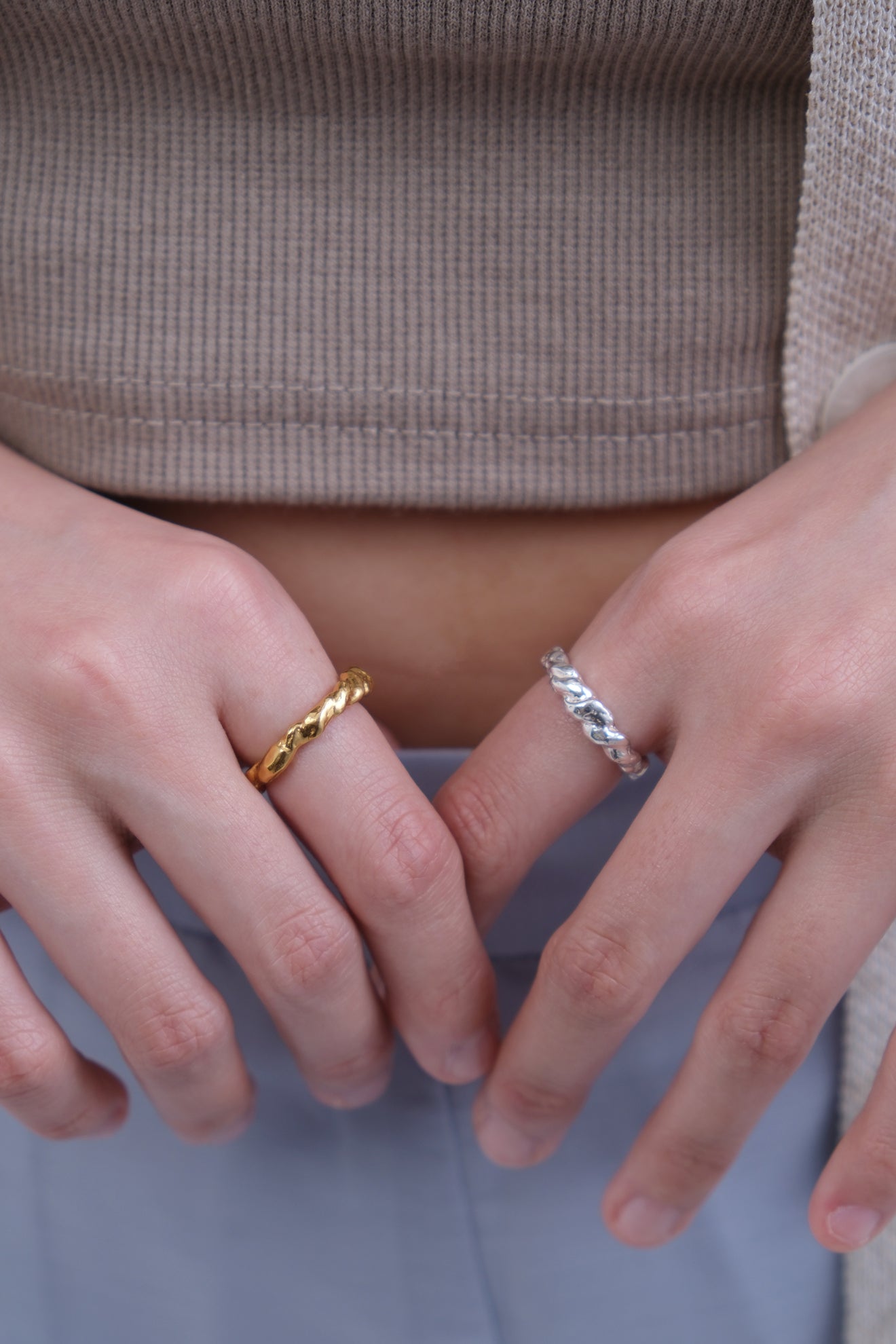 twist ring / silver