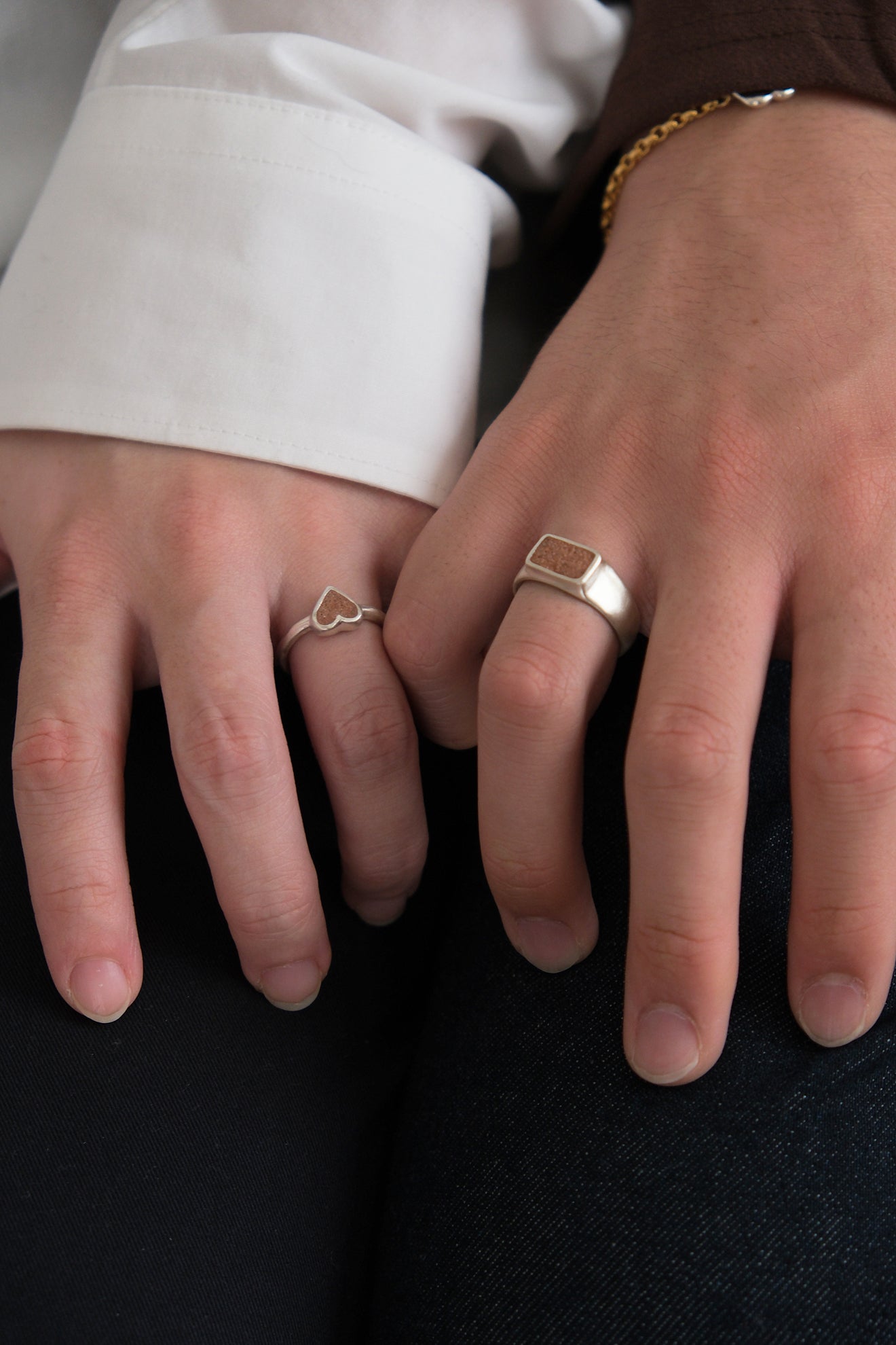 fragrance ring / tiny heart ( terracotta)