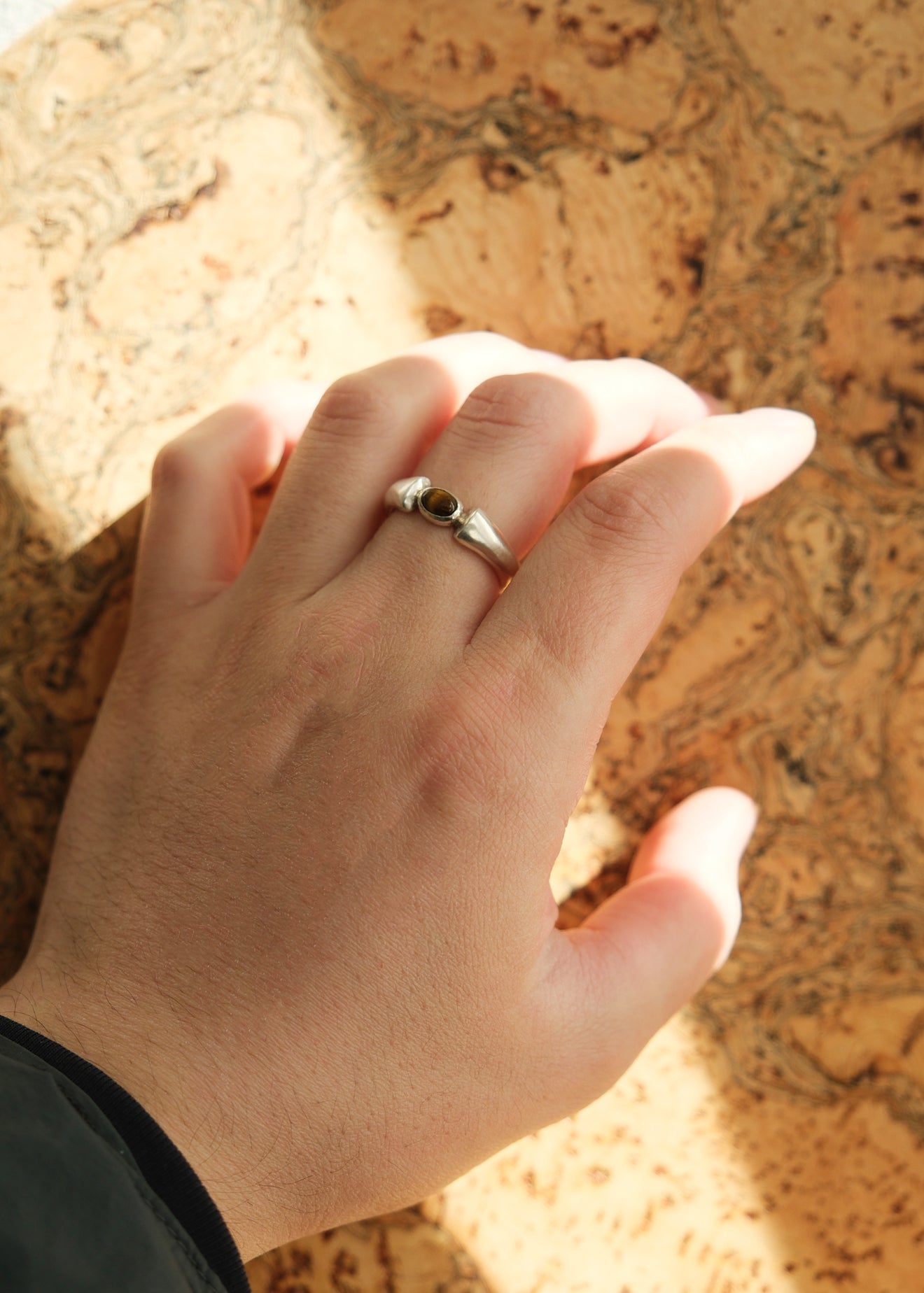 Wedge stone ring