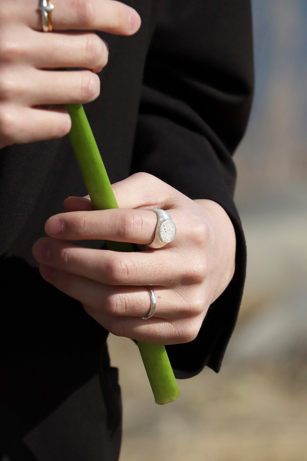 fragrance ring / round L (white)
