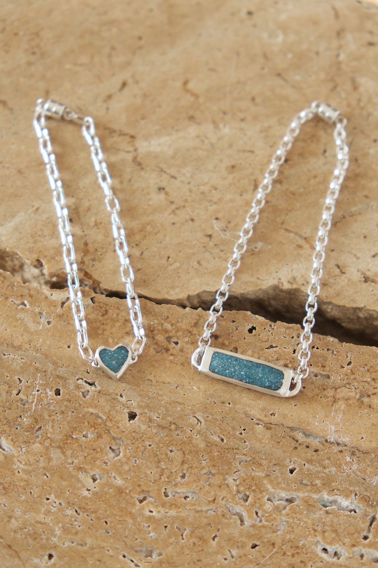fragrance bracelet / square (Blue Green)