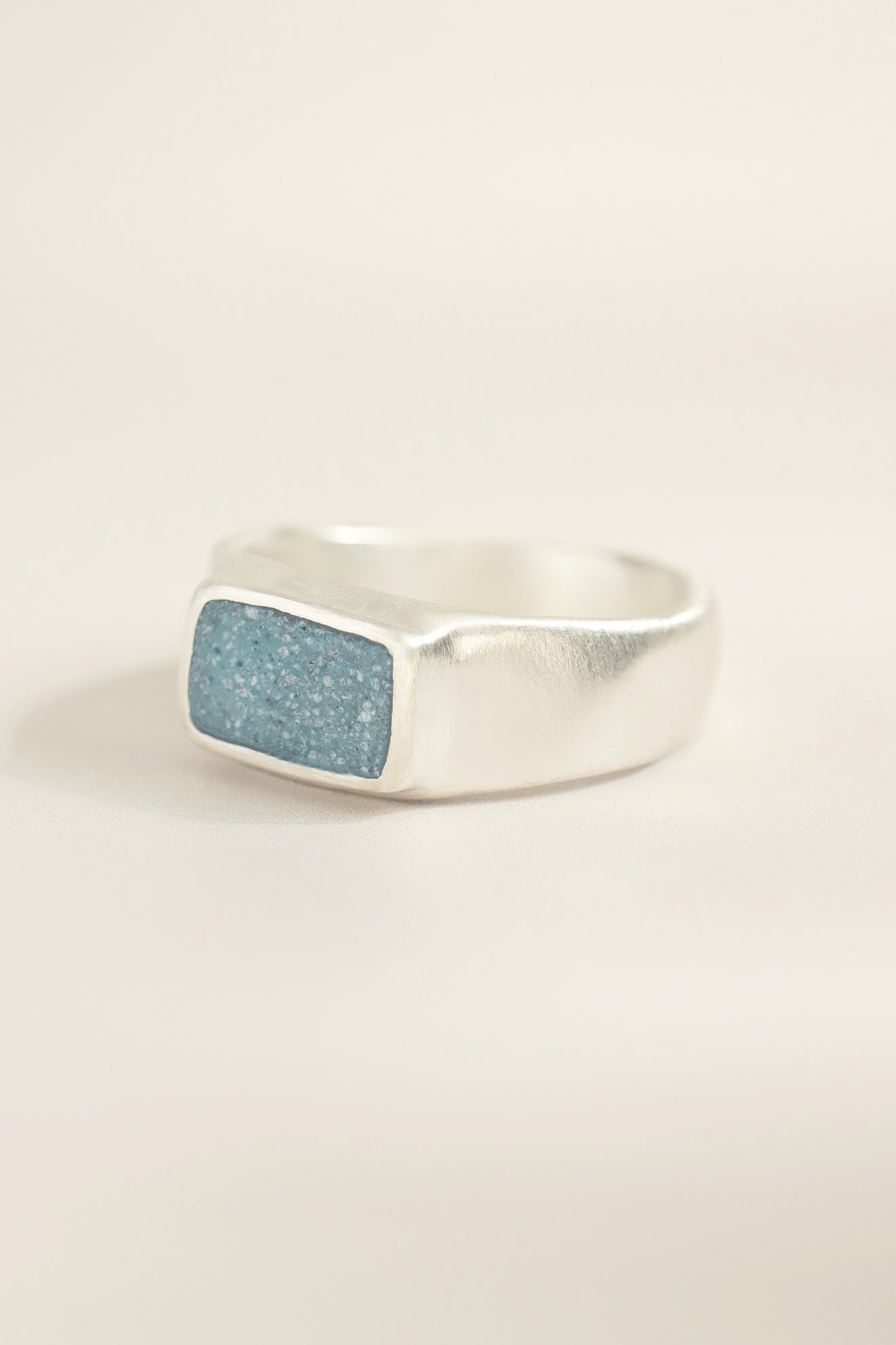 fragrance ring / square (blue green)　