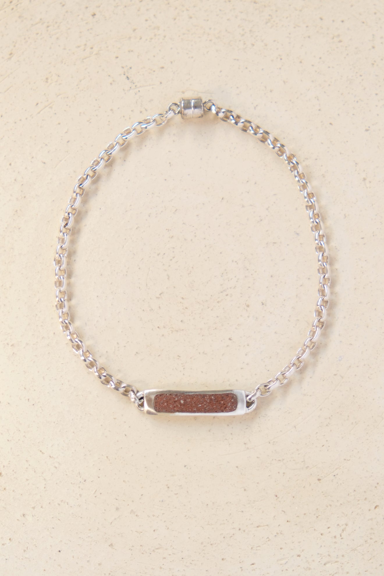 fragrance bracelet / square thin  (terracotta)