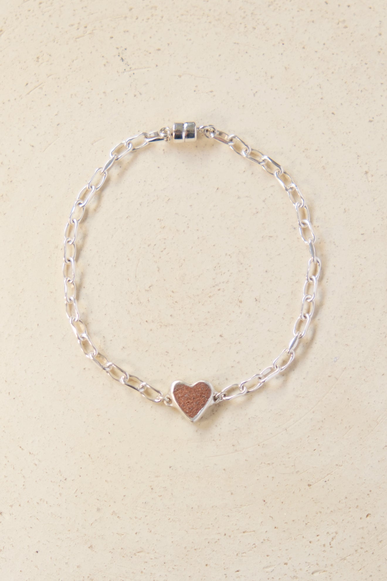 fragrance bracelet / tiny heart (terracotta)