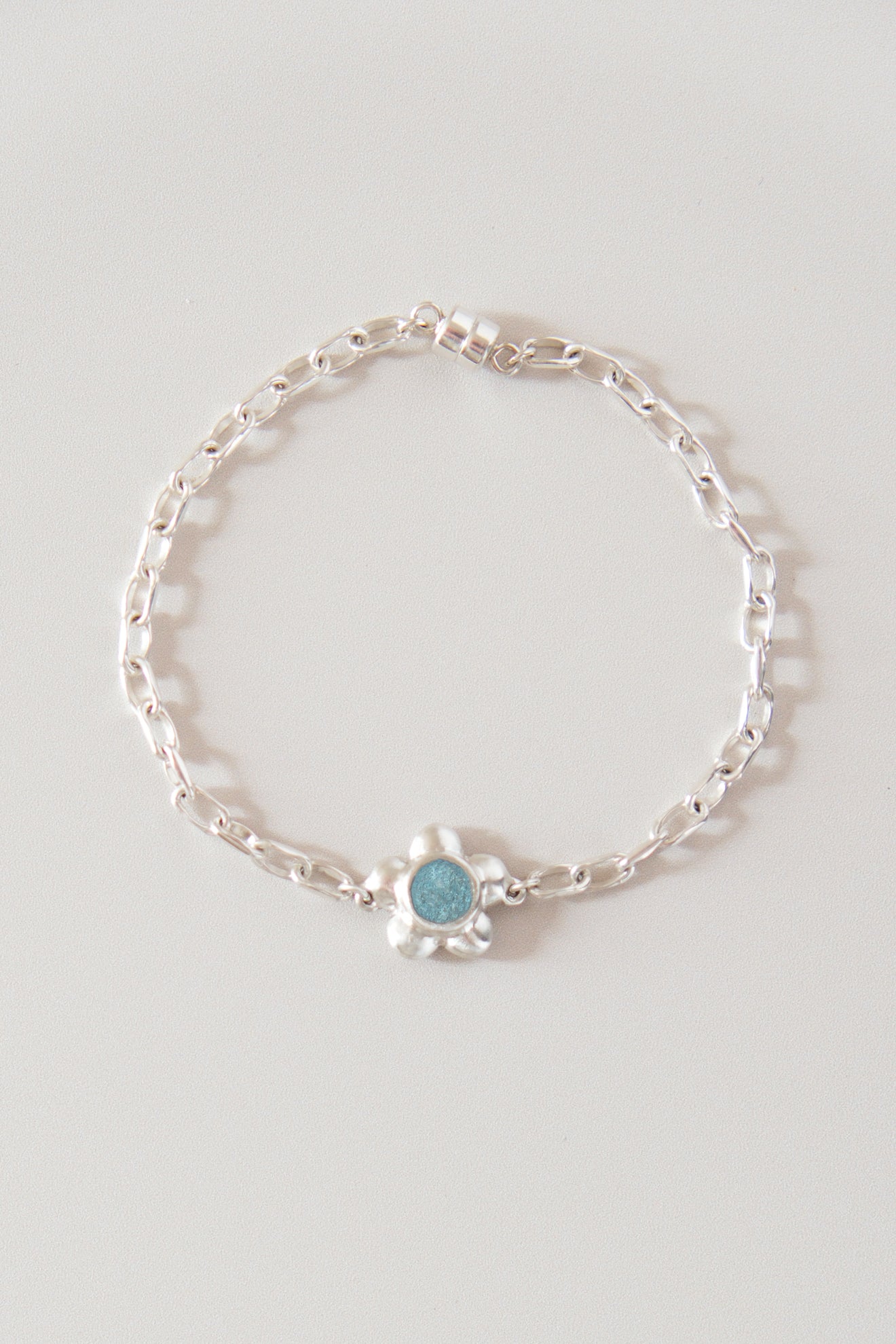 fragrance bracelet / flower (blue green)